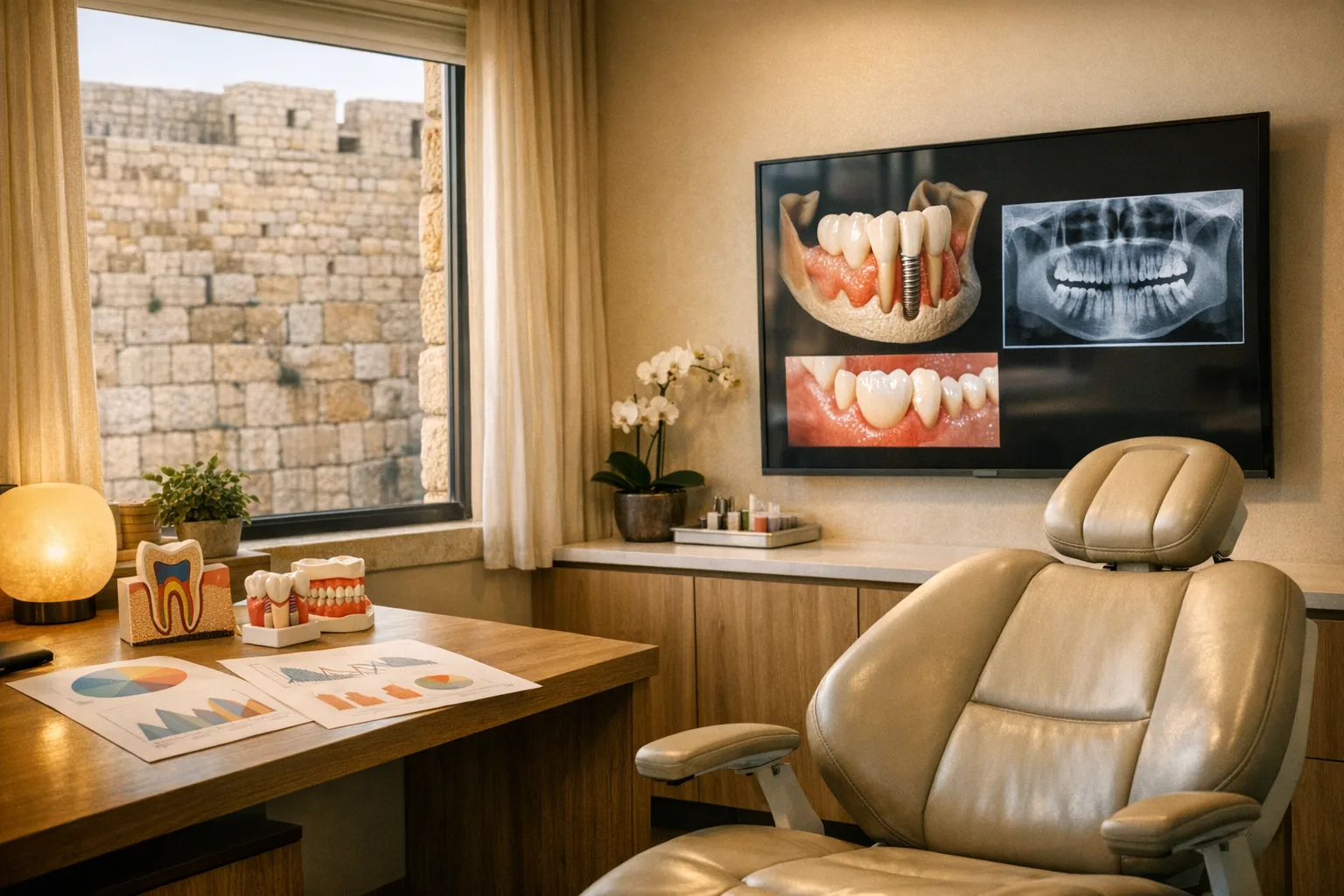 חדר ייעוץ רפואי במרפאת שיניים דיסקין 9 ירושלים