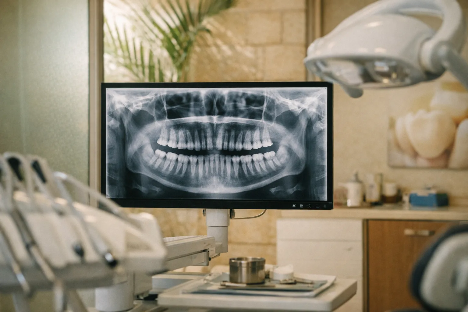 צילום פנורמי של שיניים וחניכיים