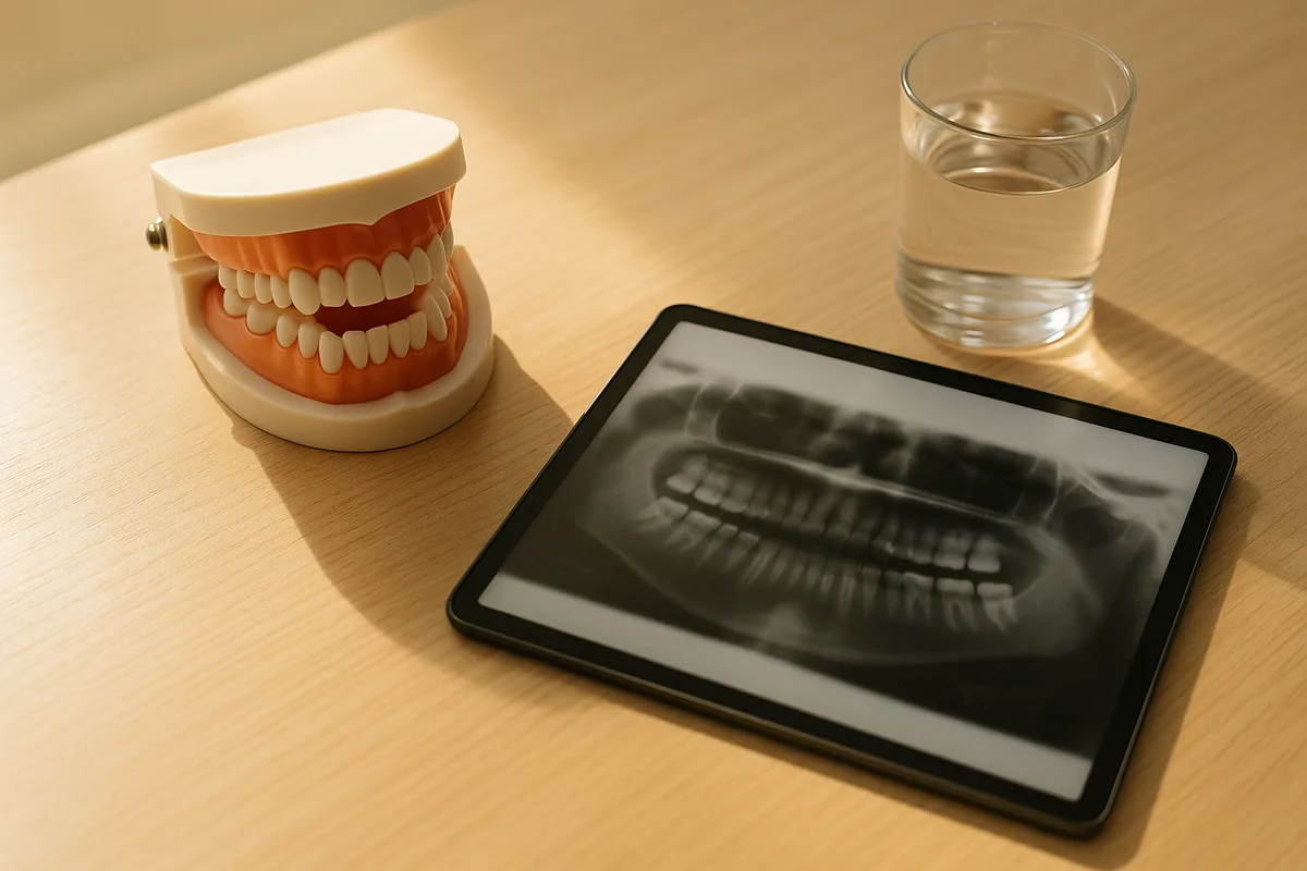 דגם לסת ומסמכי ייעוץ לטיפול חניכיים