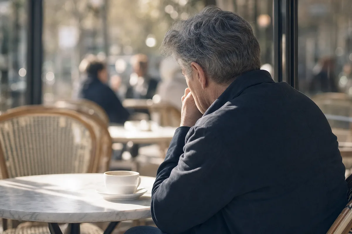 Man self-conscious about missing teeth before same-day dental implants in Jerusalem